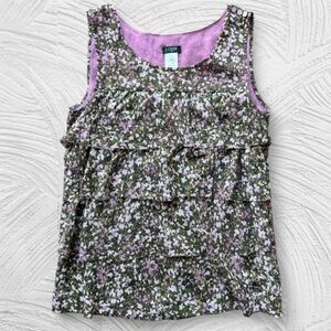 J. Crew 100% Silk Ruffle Tiered Sleeveless Top 2
